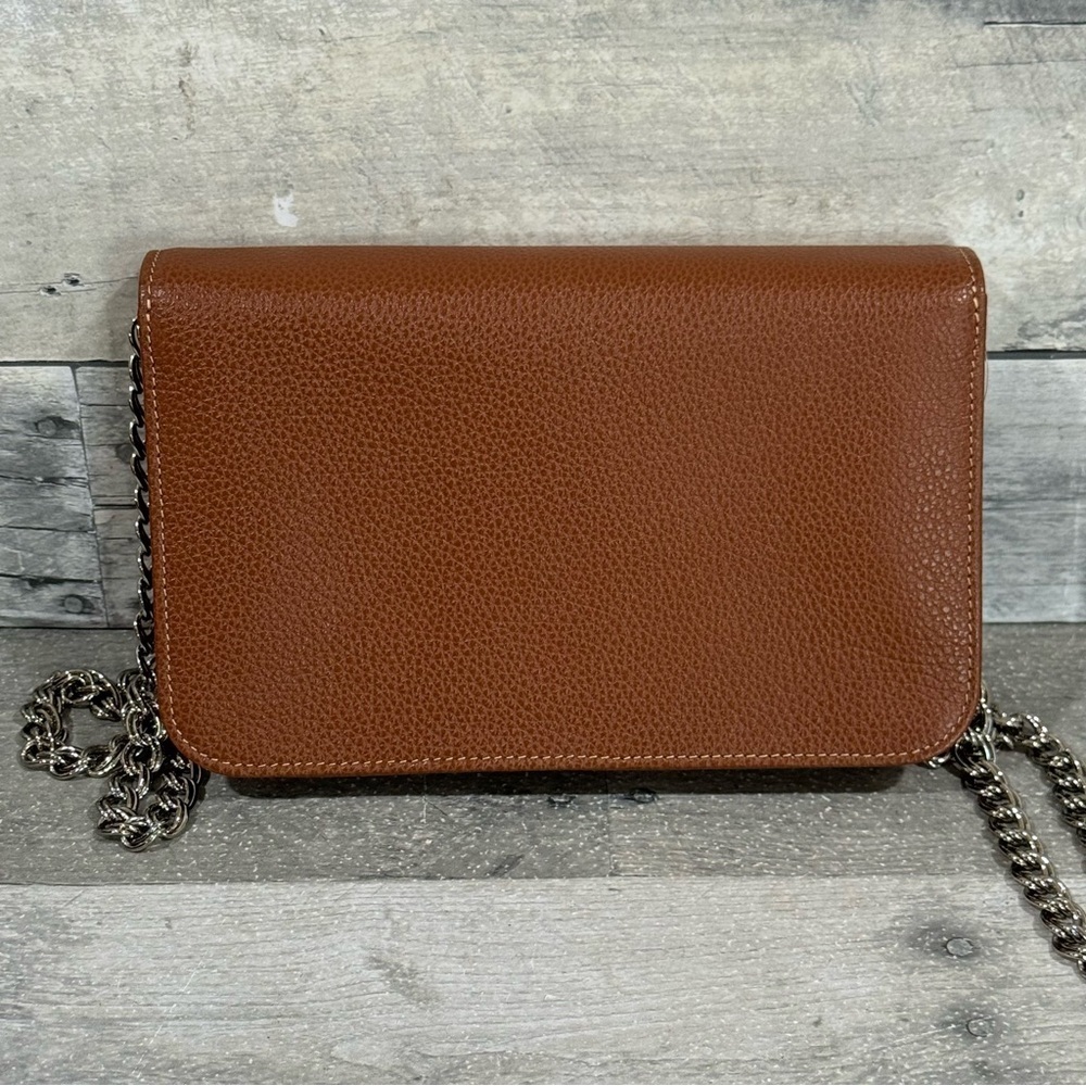Longchamp Le Foulonné Leather Wallet on a Chain - Picture 3 of 9